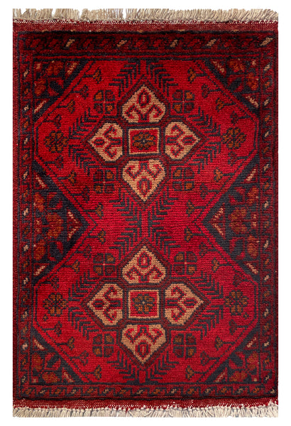 26595 - Khal Mohammad Afghan Hand-Knotted Authentic/Traditional/Rug/Size: 2'0" x 1'3"