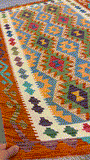 27766 - Kelim Hand-Woven/Flat-Weaved/Afghan Kelim/Carpet Modren/Nomadic Authentic/Size: 6'2" x 3'11"/188 cm × 119cm