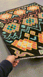 27648 - Kelim Hand-Woven/Flat-Weaved/Afghan Kelim/Carpet Modern/Nomadic Authentic/Size: 5'6" x 4'2"/168cm × 127cm