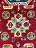27926-Royal Kazak Hand-Knotted/Handmade Afghan Rug/Carpet Tribal/Nomadic Authentic/ Size: 9'2" x 6'6"/279m x 198cm