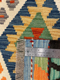 27754 - Kelim Hand-Woven/Flat-Weaved/Afghan Kelim/Carpet Modren/Nomadic Authentic/Size: 6'4" x 4'1"/193cm ×124cm