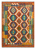 27768 - Kelim Hand-Woven/Flat-Weaved/Afghan Kelim/Carpet Modren/Nomadic Authentic/Size: 6'0" x 4'1"/183 cm x 124cm
