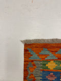 27768 - Kelim Hand-Woven/Flat-Weaved/Afghan Kelim/Carpet Modren/Nomadic Authentic/Size: 6'0" x 4'1"/183 cm x 124cm