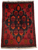 26390- Khal Mohammad Afghan Hand-Knotted Authentic/Traditional/Rug/Size: 1'9" x 1'4"