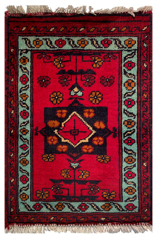 26205 - Khal Mohammad Afghan Hand-Knotted Authentic/Traditional/Rug/Size: 2'0" x 1'3"