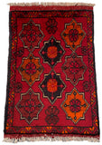 26598 - Khal Mohammad Afghan Hand-Knotted Authentic/Traditional/Rug/Size: 2'0" x 1'3"