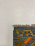 27755 - Kelim Hand-Woven/Flat-Weaved/Afghan Kelim/Carpet Modren/Nomadic Authentic/Size: 6'6" x 4'4"/198cm ×132cm