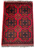 26461 - Khal Mohammad Afghan Hand-Knotted Authentic/Traditional/Rug/Size: 1'9" x 1'3"