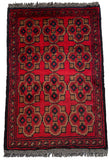 26371- Khal Mohammad Afghan Hand-Knotted Authentic/Traditional/Rug/Size: 1'9" x 1'2"