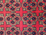 26371- Khal Mohammad Afghan Hand-Knotted Authentic/Traditional/Rug/Size: 1'9" x 1'2"