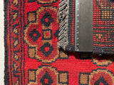 26371- Khal Mohammad Afghan Hand-Knotted Authentic/Traditional/Rug/Size: 1'9" x 1'2"