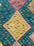 27649 - Kelim Hand-Woven/Flat-Weaved/Afghan Kelim/Carpet Modern/Nomadic Authentic/Size: 5'6" x 4'3"/168cm × 130cm