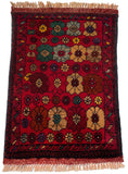 26337- Khal Mohammad Afghan Hand-Knotted Authentic/Traditional/Rug/Size: 1'9" x 1'4"