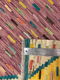 27649 - Kelim Hand-Woven/Flat-Weaved/Afghan Kelim/Carpet Modern/Nomadic Authentic/Size: 5'6" x 4'3"/168cm × 130cm