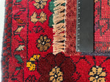 26337- Khal Mohammad Afghan Hand-Knotted Authentic/Traditional/Rug/Size: 1'9" x 1'4"/53cm x 41cm