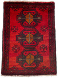 26405- Khal Mohammad Afghan Hand-Knotted Authentic/Traditional/Rug/Size: 2'0" x 1'4"