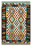 27758 - Kelim Hand-Woven/Flat-Weaved/Afghan Kelim/Carpet Modren/Nomadic Authentic/Size: 6'0" x 4'1"/183cm × 124cm
