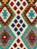 27758 - Kelim Hand-Woven/Flat-Weaved/Afghan Kelim/Carpet Modren/Nomadic Authentic/Size: 6'0" x 4'1"/183cm × 124cm