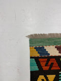 27758 - Kelim Hand-Woven/Flat-Weaved/Afghan Kelim/Carpet Modren/Nomadic Authentic/Size: 6'0" x 4'1"/183cm × 124cm