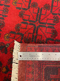 27584- Khal Mohammad Hand-Knotted/Handmade Afghan Rug/Carpet/Traditional/Authentic/Size: 7'6" x 5'8"/229cm x 173cm