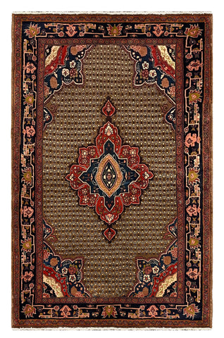 27360-Hamadan Hand-Knotted/Handmade Persian Rug/Carpet Tribal/Nomadic Authentic/ Size: 8'2" x 5'2"/250cm x 157cm
