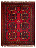 26347- Khal Mohammad Afghan Hand-Knotted Authentic/Traditional/Rug/Size: 1'9" x 1'4"