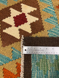 27561 - Kelim Hand-Woven/Flat-Weaved/Afghan Kelim/Carpet Modern/Nomadic Authentic/Size:  9'3" x 6'4"/282cm × 193cm