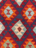 27563 - Kelim Hand-Woven/Flat-Weaved/Afghan Kelim/Carpet Modern/Nomadic Authentic/Size: 9'6" x 6'4"/290cm × 193cm