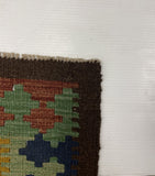 27563 - Kelim Hand-Woven/Flat-Weaved/Afghan Kelim/Carpet Modern/Nomadic Authentic/Size: 9'6" x 6'4"/290cm × 193cm