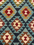 27559 - Kelim Hand-Woven/Flat-Weaved/Afghan Kelim/Carpet Modern/Nomadic Authentic/Size: 9'3" x 6'4"/282cm × 193cm