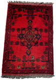 26421 - Khal Mohammad Afghan Hand-Knotted Authentic/Traditional/Rug/Size: 2'0" x 1'4"