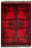 26421 - Khal Mohammad Afghan Hand-Knotted Authentic/Traditional/Rug/Size: 2'0" x 1'4"