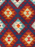 27552 - Kelim Hand-Woven/Flat-Weaved/Afghan Kelim/Carpet Modern/Nomadic Authentic/Size: 9'8" x 6'7"/295cm × 201cm