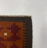 27552 - Kelim Hand-Woven/Flat-Weaved/Afghan Kelim/Carpet Modern/Nomadic Authentic/Size: 9'8" x 6'7"/295cm × 201cm
