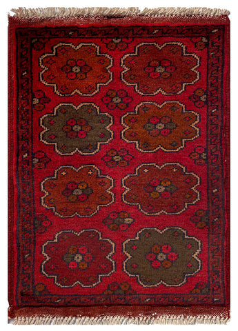 26440 - Khal Mohammad Afghan Hand-Knotted Authentic/Traditional/Rug/Size: 2'0" x 1'4"