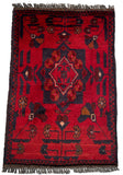 26449 - Khal Mohammad Afghan Hand-Knotted Authentic/Traditional/Rug/Size: 2'0" x 1'3"