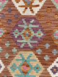 27667 - Kelim Hand-Woven/Flat-Weaved/Afghan Kelim/Carpet Modern/Nomadic Authentic/Size: 9'9" x 6'9"/297cm × 206cm