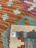 27667 - Kelim Hand-Woven/Flat-Weaved/Afghan Kelim/Carpet Modern/Nomadic Authentic/Size: 9'9" x 6'9"/297cm × 206cm