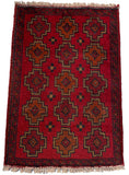 26426 - Khal Mohammad Afghan Hand-Knotted Authentic/Traditional/Rug/Size: 1'9" x 1'3"
