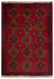 26426 - Khal Mohammad Afghan Hand-Knotted Authentic/Traditional/Rug/Size: 1'9" x 1'3"