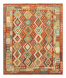 27775 - Kelim Hand-Woven/Flat-Weaved/Afghan Kelim/Carpet Modren/Nomadic Authentic/Size: 9'8" x 8'1"/295cm × 246cm