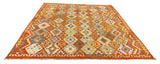 27774 - Kelim Hand-Woven/Flat-Weaved/Afghan Kelim/Carpet Modren/Nomadic Authentic/Size: 9'11" x 8'3"/302cm × 251cm
