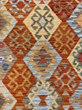 27774 - Kelim Hand-Woven/Flat-Weaved/Afghan Kelim/Carpet Modren/Nomadic Authentic/Size: 9'11" x 8'3"/302cm × 251cm