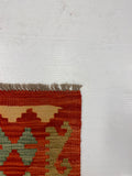 27571 - Kelim Hand-Woven/Flat-Weaved/Afghan Kelim/Carpet Modern/Nomadic Authentic/Size: 9'8" x 6'9"/295cm × 206cm