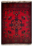 26403- Khal Mohammad Afghan Hand-Knotted Authentic/Traditional/Rug/Size: 2'0" x 1'4"