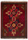 26400- Khal Mohammad Afghan Hand-Knotted Authentic/Traditional/Rug/Size: 2'0" x 1'4"