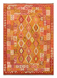 27666 - Kelim Hand-Woven/Flat-Weaved/Afghan Kelim/Carpet Modern/Nomadic Authentic/Size: 9'5" x 6'8"/287cm × 203cm