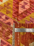 27666 - Kelim Hand-Woven/Flat-Weaved/Afghan Kelim/Carpet Modern/Nomadic Authentic/Size: 9'5" x 6'8"/287cm × 203cm