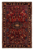 27358-Hamadan Hand-Knotted/Handmade Persian Rug/Carpet Tribal/Nomadic Authentic/ Size: 8'5" x 5'5"/256cm x 164cm