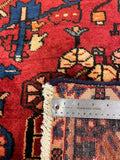 27358-Hamadan Hand-Knotted/Handmade Persian Rug/Carpet Tribal/Nomadic Authentic/ Size: 8'5" x 5'5"/256cm x 164cm